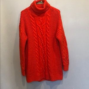 Turtle Neck Sweater Dress